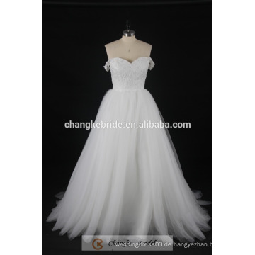 Reizvolles Hochzeits-Kleid weg vom Schulter-Sequins-Kristall weg vom weißen Brautkleid 2017